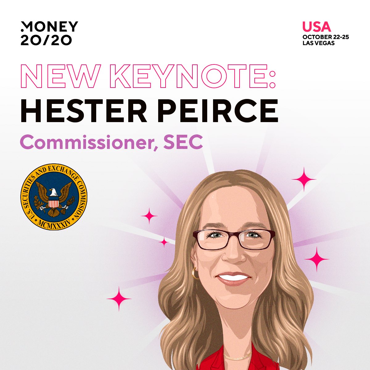 Announcing NEW Keynote SEC Commissioner Hester Peirce!

The Commissioner will be interviewed by Eric Golden, host of Web3 Breakdowns and this is a conversation you can’t miss.

Get your pass now and save $700 before prices jump this Friday, June 23. tinyurl.com/bdft48t3