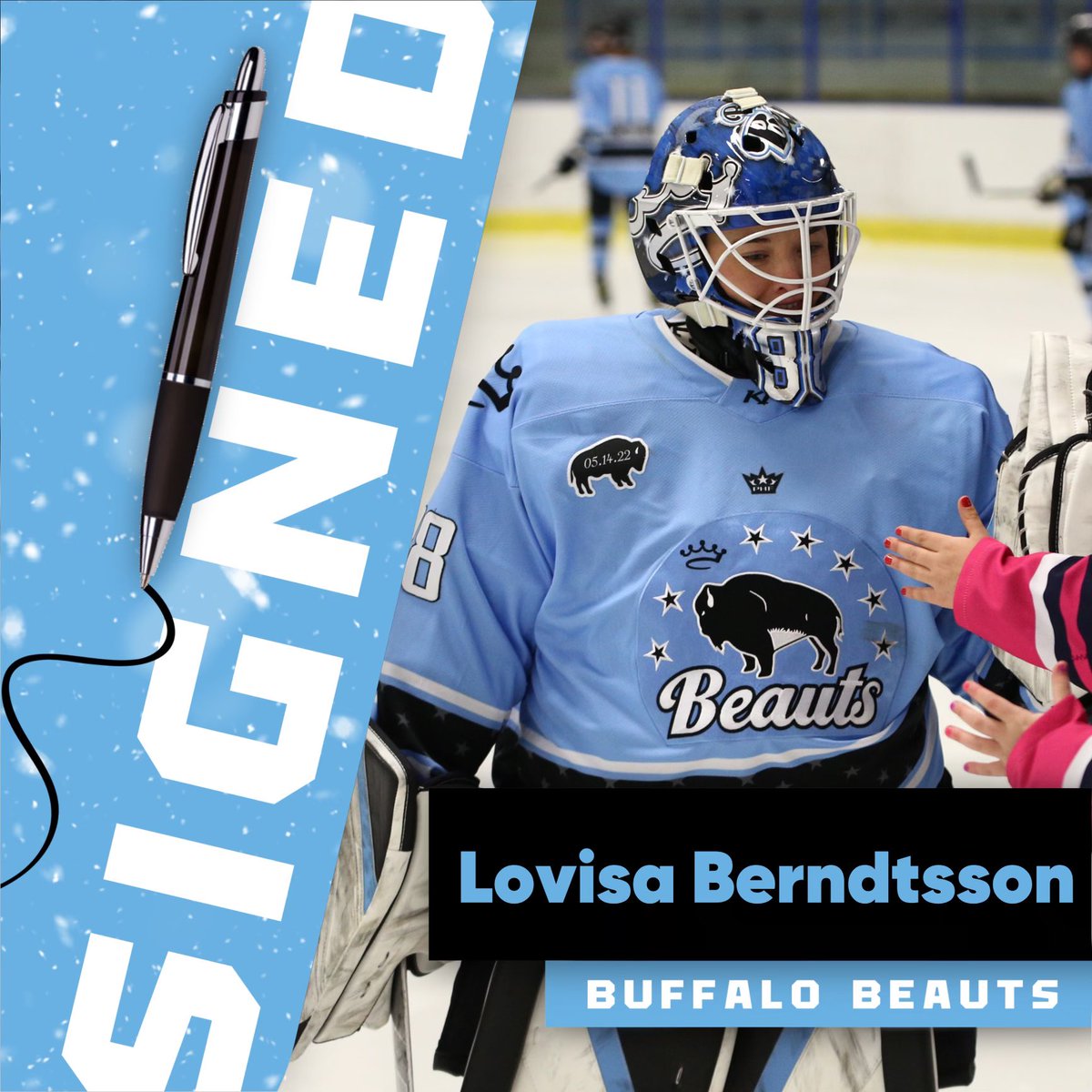 BuffaloBeauts's tweet photo. SIGNING NEWS π£
The #Beauts have re-signed goaltender Lovisa Berndtsson to a 1-year contract for the 2023-24 @PHF season. This will be Lolloβs 3rd season with us and her 17th at the pro level.
π: https://t.co/WKN0sSHY7e
#FortBeaut #PHF
πΈ: @mikehetzelphoto
πΌοΈ: @jsantalucia96 https://t.co/OkUumhvHLh