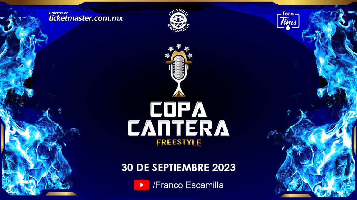El poder del freestyle se apodera de nuestro escenario con grandes batallas y rimas en Copa Cantera. El espacio para los jóvenes amantes del genero. 🎤🔥

📅Este 30 de Septiembre a las 9PM.

🎟Boletos a la venta:
🔴En taquillas del Foro Tims
🔴En línea: bit.ly/CopaCantera_FT