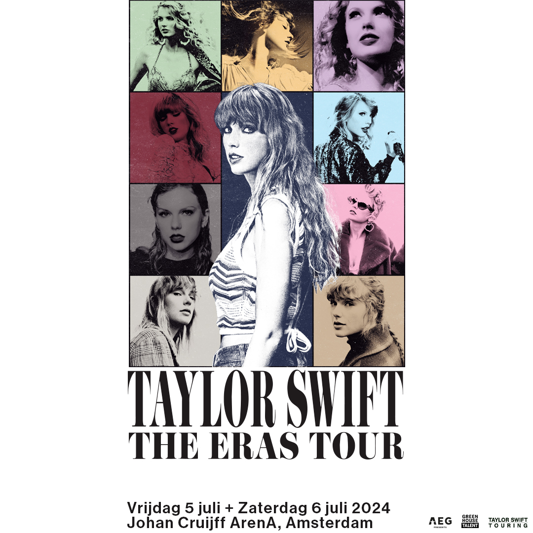 TicketmasterBeN's tweet photo. Het gaat gebeuren! Taylor Swift | The Eras Tour komt naar Nederland in 2024! Registreer je voor 23 juni 23:59 om kans te maken op een code die toegang geeft tot de ticketverkoop. #TSTheErasTour  https://t.co/Ktz0wa5UOj @taylorswift13 https://t.co/73noeqMLyQ