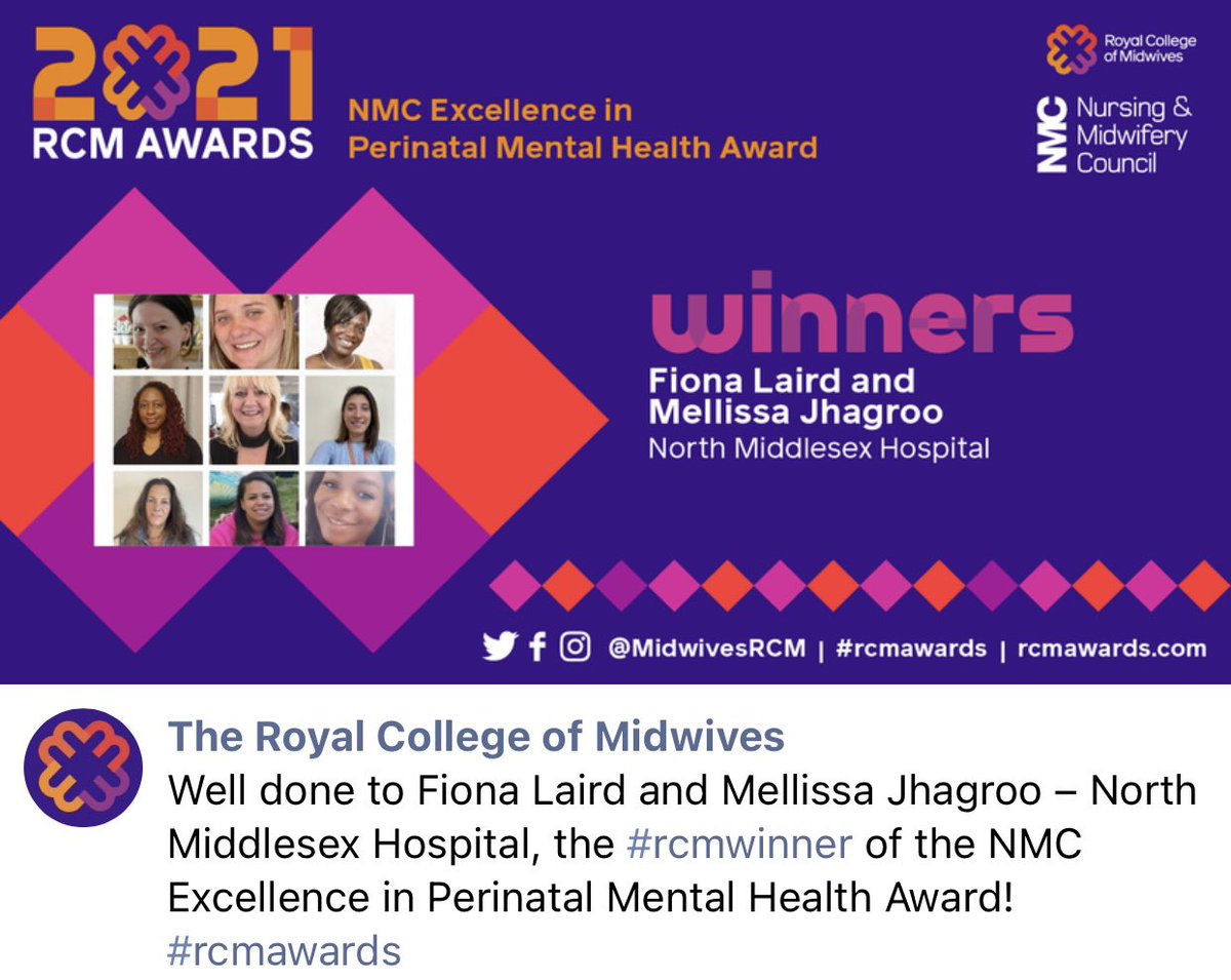 RCM award winners for perinatal mental health ❤️ #Perinatalmentalhealth #Maternalhealth #Midwife