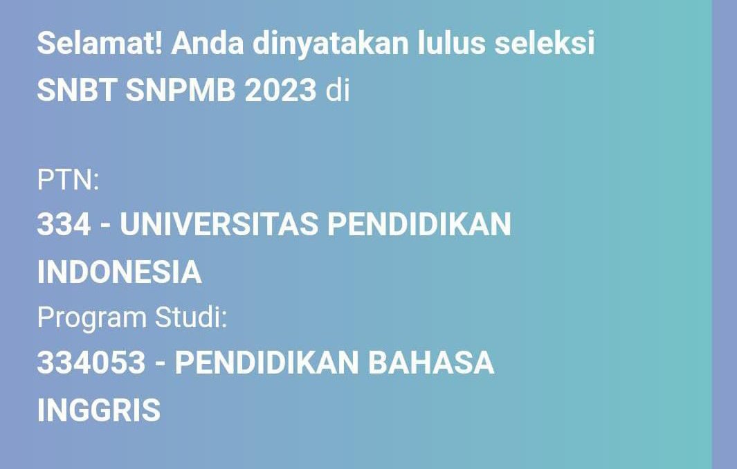 masih ga nyangka jujur🥲 awalnya bener" udah pesimis dan pasrah krna agak nekat milih univ luar dua"nya🫠