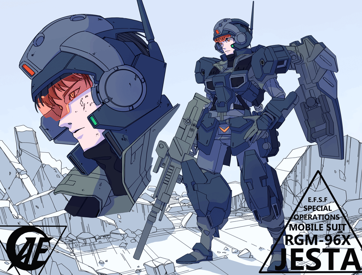 DTZ1200WG's tweet photo. ※深夜の擬人化MS

RGM-96X ジェスタ https://t.co/4a1QIbwGLe