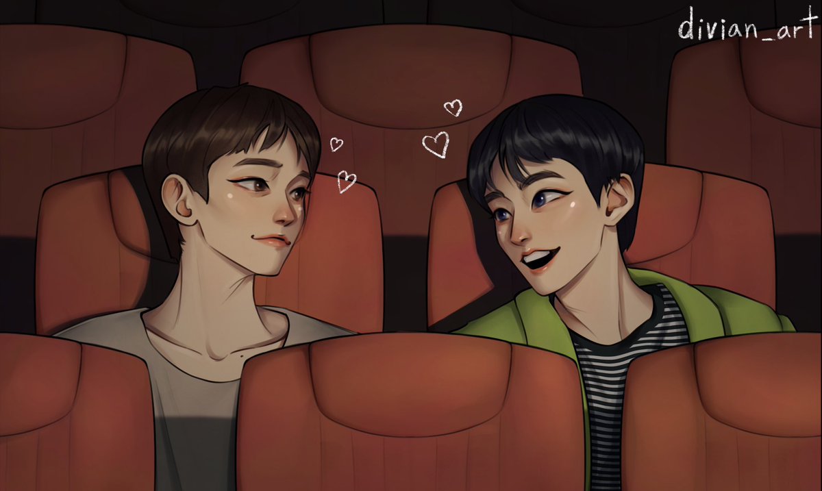 Movie date~
@weareoneEXO #EXO #EXO_LetMeIn #XIUMIN #CHEN #exofanart