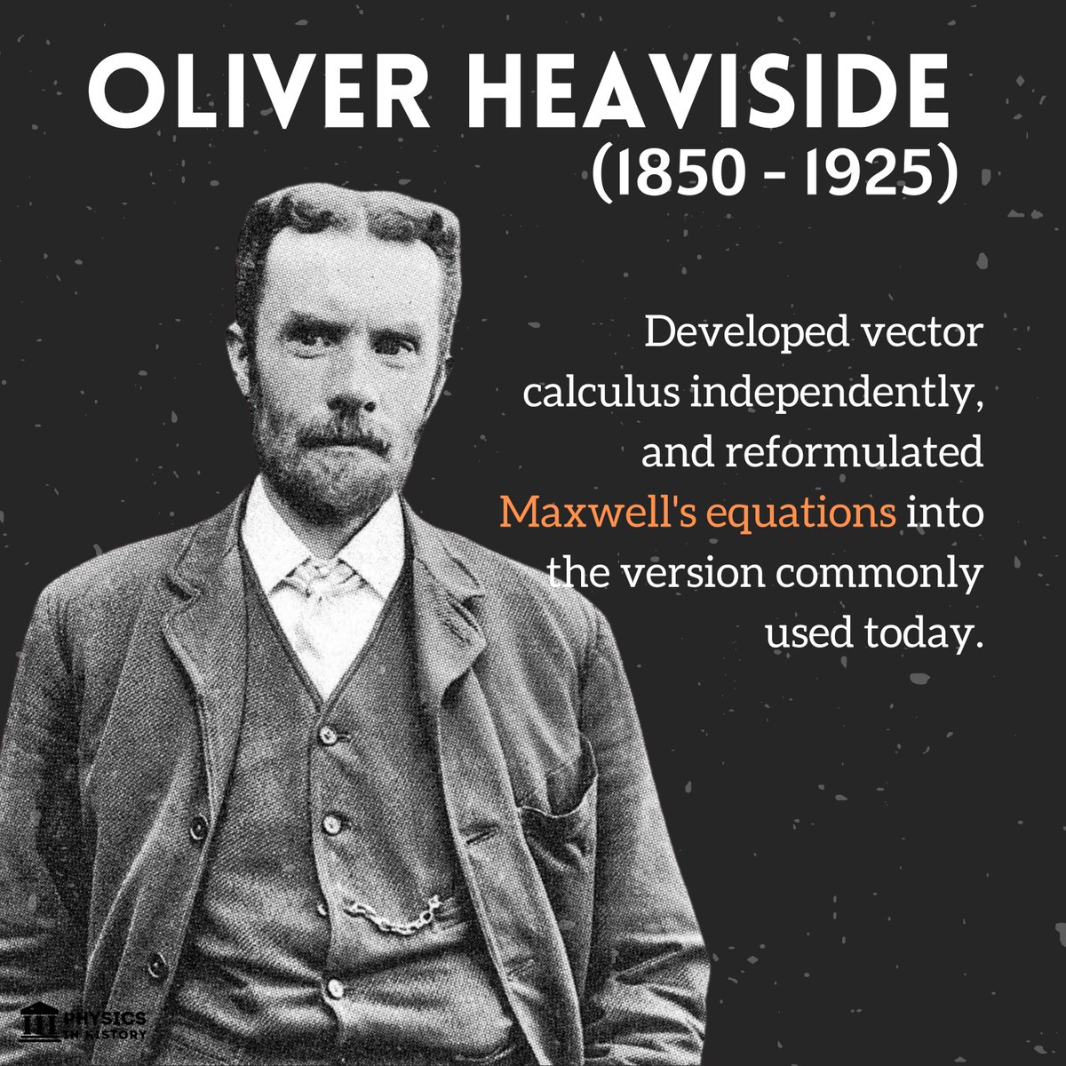 Despite lacking formal education, British physicist Oliver Heaviside developed operational calculus, a technique that simplifies the solution of differential equations. He was also one of the first to use complex numbers to solve electrical engineering problems.

Heaviside did