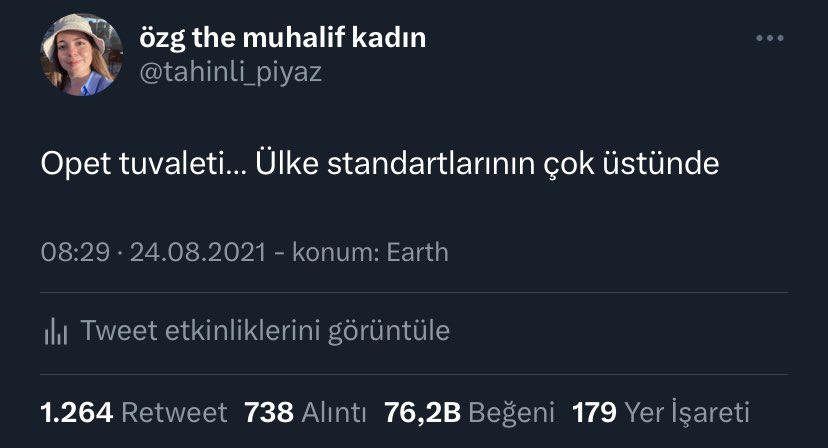 Herkesin bir opet tuvaleti kullanmışlığı varmış demek ki