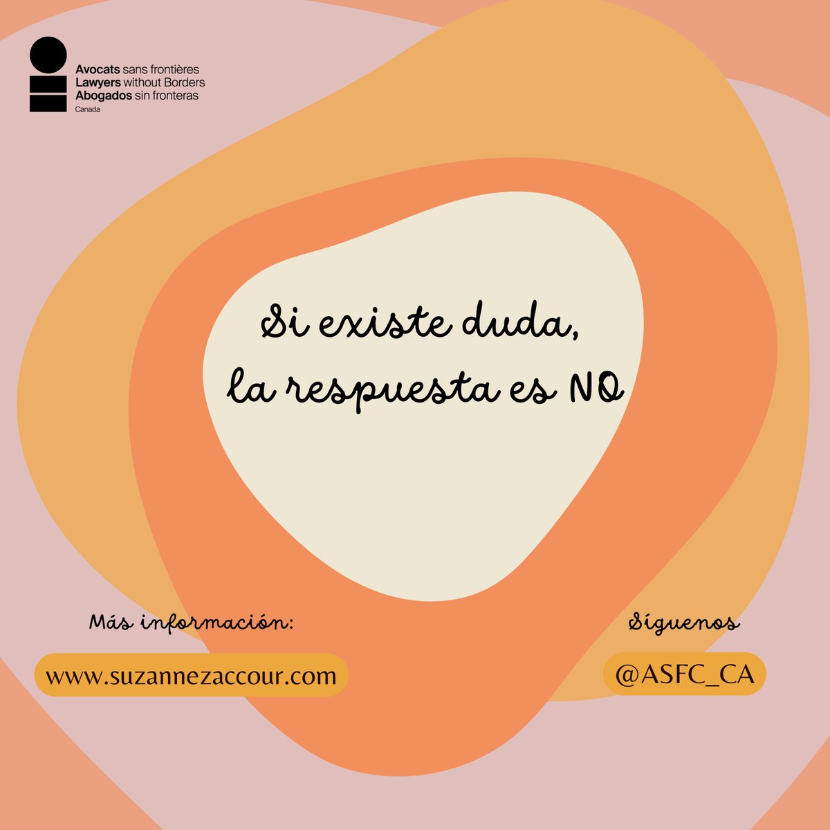 ASFC_CA's tweet image. En caso de duda, la respuesta es NO, tal como  @SZaccour expuso recientemente en sus capacitaciones sobre #consentimiento en #ElSalvador. 🙅‍♀️

¿Qué otras cualidades deberían tener el #consentimiento?

#SinSiEsNo #NoEsNo
