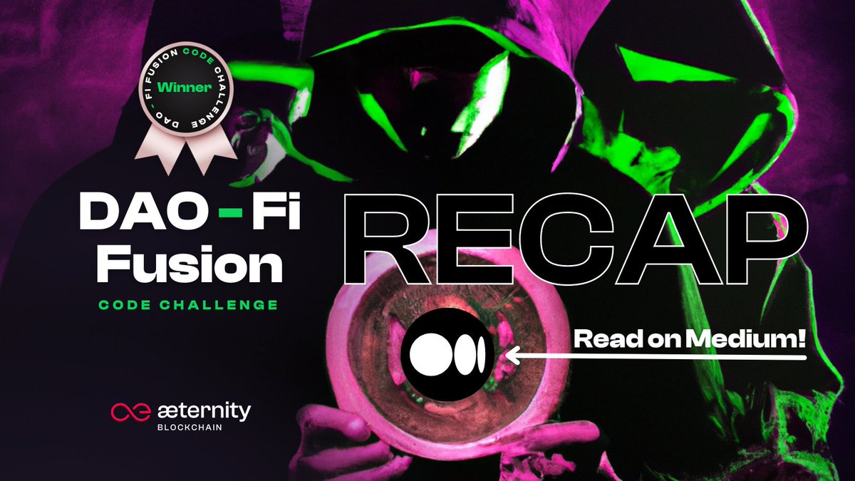aeternity's tweet photo. Read the #DAOFiFusion #hackathon highlights &amp; recap to learn about 3 new exciting #DAO &amp; #DeFi projects on #aeternity: DPAY, NeuroDAOs &amp; Reflex Protocol. The #aecommunity eagerly anticipates their further development and real-world implementation. 🚀🌱 https://t.co/VJYIFQZK8C https://t.co/Ld4xkzm8ZR