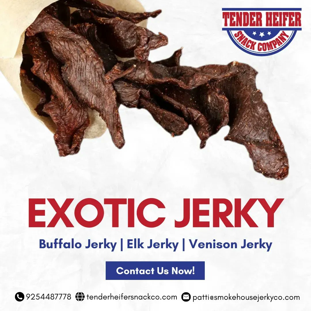 TenderHeifer's tweet photo. Are you a distributor, wholesaler, or retailer looking to take your business to the next level?

Let us help you create your own line of irresistible snacks and jerky! 😋🍴

🌐 https://t.co/9Ns8AlNJ5o

#tenderheifersnackco #privatelabelproducts #jerkymanufacturer #snacks #exotic https://t.co/gUG1bERvrE