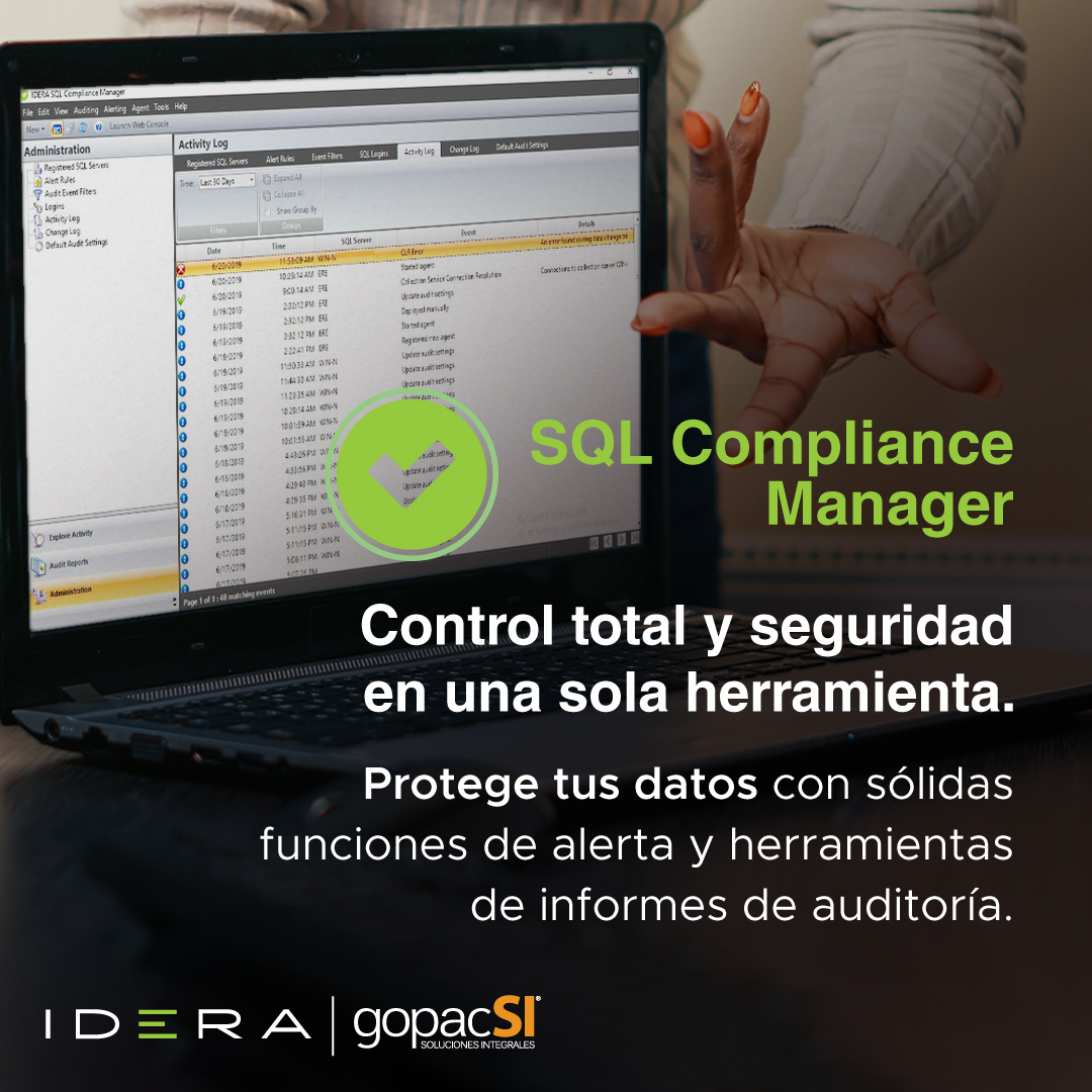 gopacsi's tweet image. Mantén tus bases de datos SQL protegidas y cumple con los estándares de seguridad requeridos. Descubre cómo SQL Compliance Manager de IDERA simplifica la gestión de cumplimiento y te brinda tranquilidad. 🛡️💻
#SeguridadSQL #CumplimientoRegulatorio #SQLComplianceManager