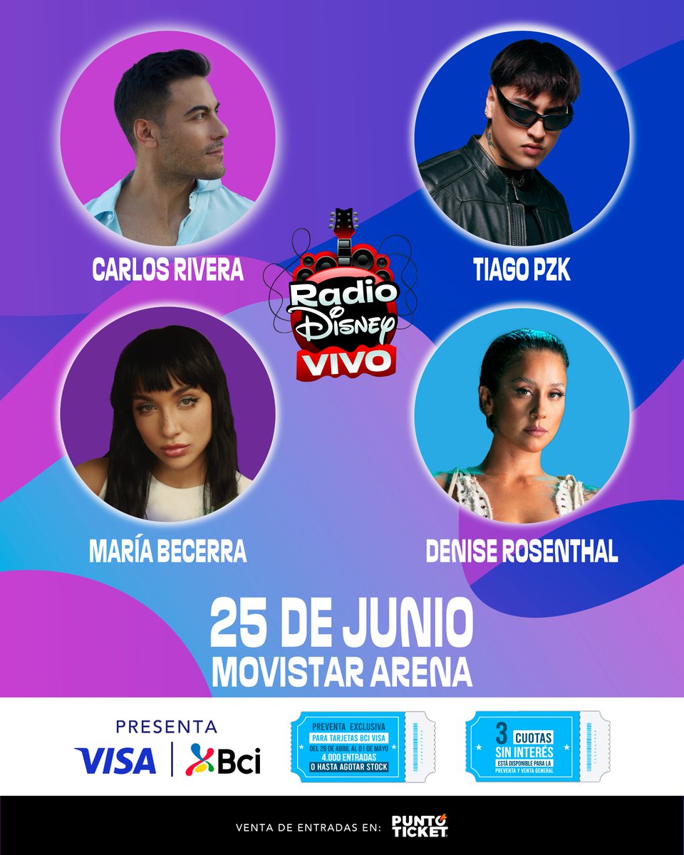 ¡Queda muy poquito! 

Este domingo 25 de Junio, vive desde el @movistararena   
¡Radio disney en Vivo!