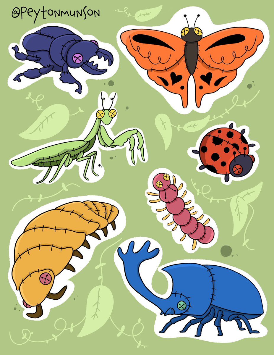 peyton_munson's tweet image. Bug Flash ✨💕 #digitalillustration #illustration #flashsheet #doodle #artwork #digitalart #digitalartist #bugs #bugart