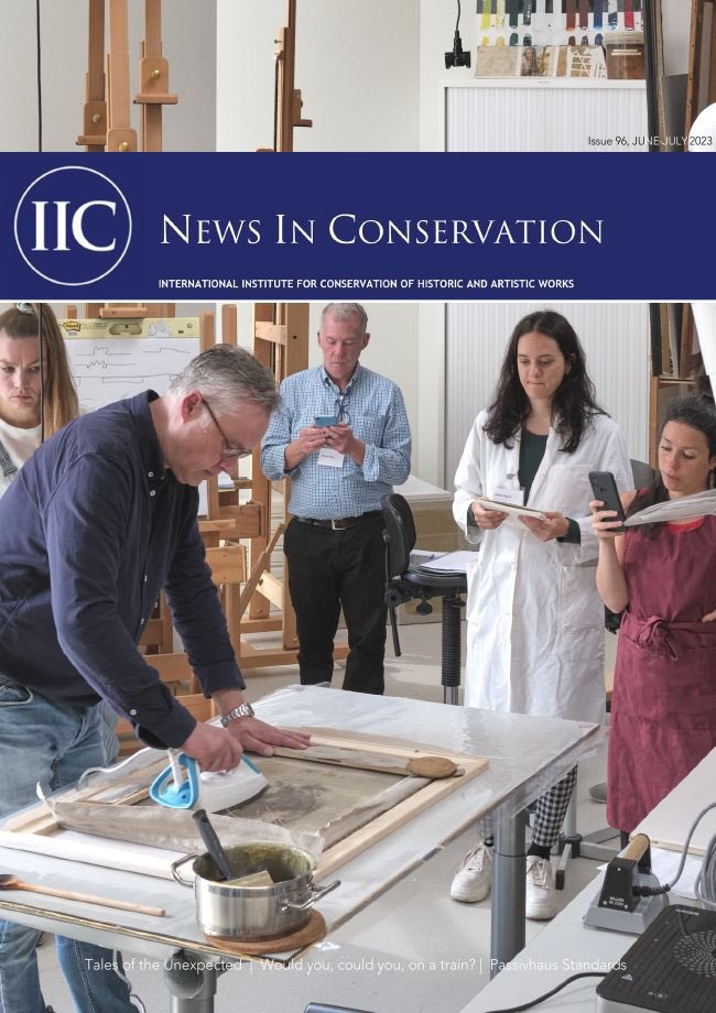 IIC_'s tweet photo. The latest issue of #NewsInConservation is out 🌟. In this publication you will find research on train shipping in Sweden, new heating mats and some memes that are sure to make you laugh (or cry)!

#NiC, Issue 96, June-July 2023 | IIC

https://t.co/BgLTiXIDO9 https://t.co/o8KYNp8kMg