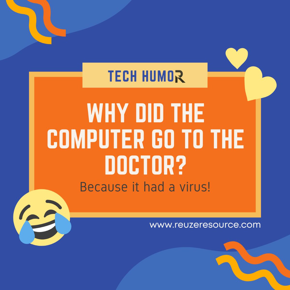 Laughter is the best medicine, even in the world of business. Here's a funny tech-related joke to brighten your day: 'Why did the computer go to the doctor? Because it had a virus!' Share your favorite tech jokes in the comments below. #TechHumor #BusinessLaughs