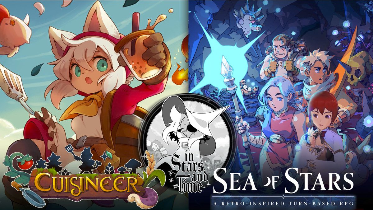 Steam Next Fest is live, and it's time to spend the week diving into as many games as pawsible, starting with sampling some cute RPG dishes like #Cuisineer, Sea of Stars, and In Stars and Time!

Tuesday 5:00 PM EDT / 9:00 PM GMT/UTC / 2:00 PM PDT; twitch.tv/catastrophe_ju…