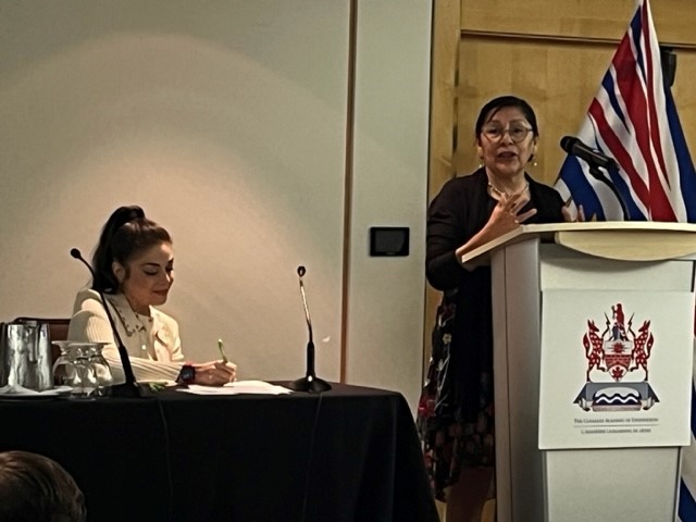 The Honorable <a href="/SenRosaGalvez/">Rosa Galvez</a> joined us as a keynote speaker at the 2023 CAE Conference in #Victoria.