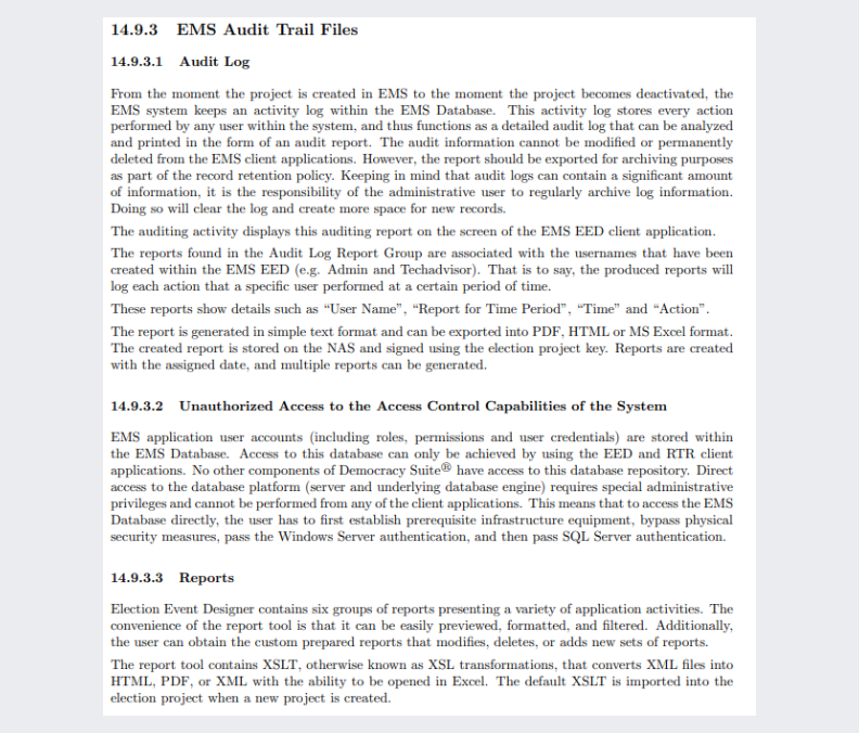 The audit and reporting files (and the actually results files) MUST be in some kind of secure proprietary format right? Wrong. They are in Excel and can be changed by anyone with excel on their computer/phone. 🤦‍♂️ (14)