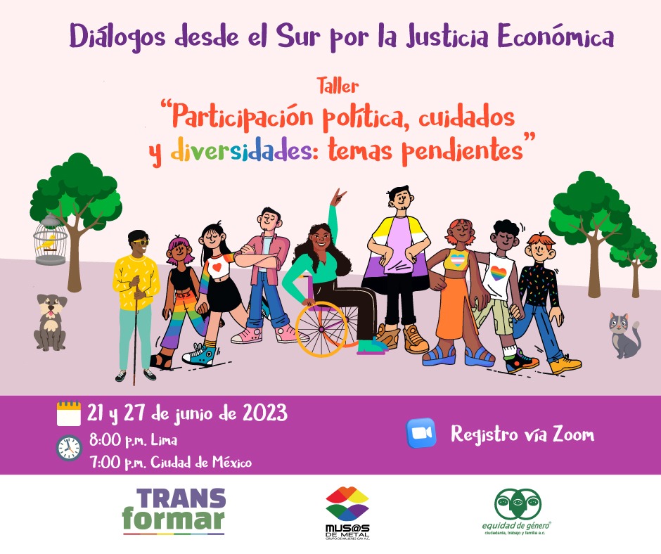 latindadd's tweet photo. #DesdeElSur #JusticiaEconómica
Te invitamos a los talleres sobre “Participación política, cuidados y diversidades: temas pendientes”. 

Registro en👉🏽 https://t.co/ghbKkoy8Hq
🗓️21 y 27 de junio
🕢20 hrs Lima / 19 hrs CDMX 

@Transformarperu
@MusasDeMetalGay
@equidadmx https://t.co/a4R26XRmNw