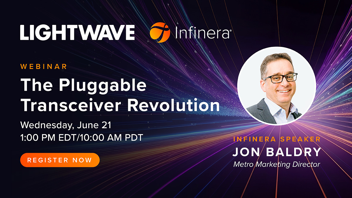 Don’t miss tomorrow’s <a href="/lightwaveonline/">LIGHTWAVE</a> webinar with Infinera’s @jonbaldry70 and experts from <a href="/EFFECTPhotonics/">EFFECT Photonics</a>, <a href="/EXFO/">EXFO</a>, and @Henkel_NAlooking at pluggable transceiver trends across applications. Register now! lightwaveonline.com/home/webinar/1…