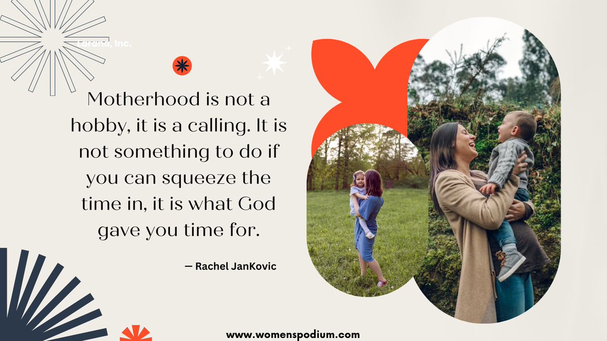 “Motherhood is not a hobby, it is a calling. It is not something to do if you can squeeze the time in, it is what God gave you time for.”
—Rachel JanKovic
#motherhood #mother #motherslove #ideallife #unconditionallove #bestfamily #precioustime #familybonding #mothercare #hobby