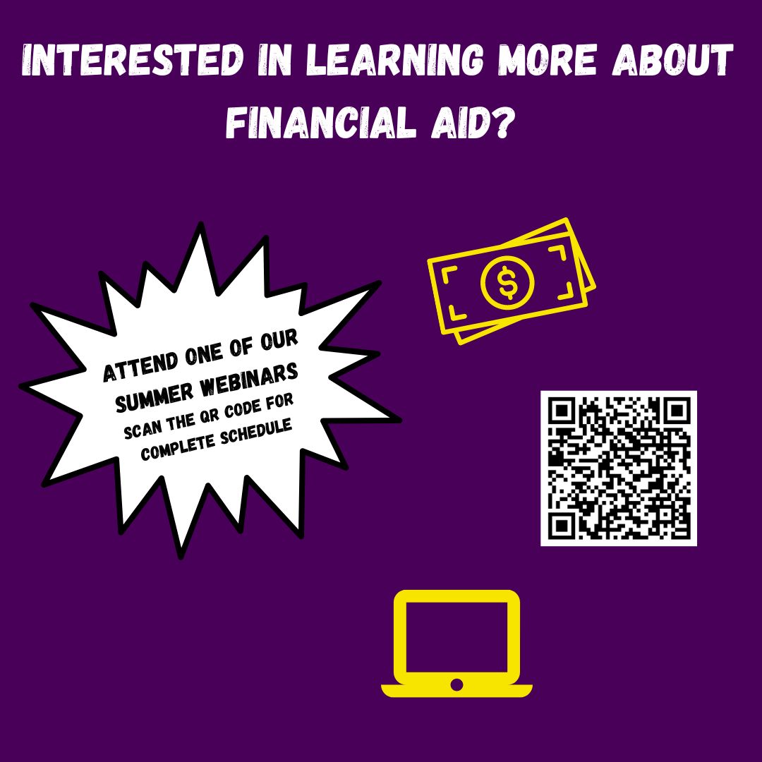 Join us tonight from 5-6p.m on zoom for one of our Summer Orientation Webinars.  Learn about financial aid, more in-depth, as you prepare for the 2023-2024 school year!
minnstate.zoom.us/j/97202806213
QR code links to all dates and times for future zoom webinars!