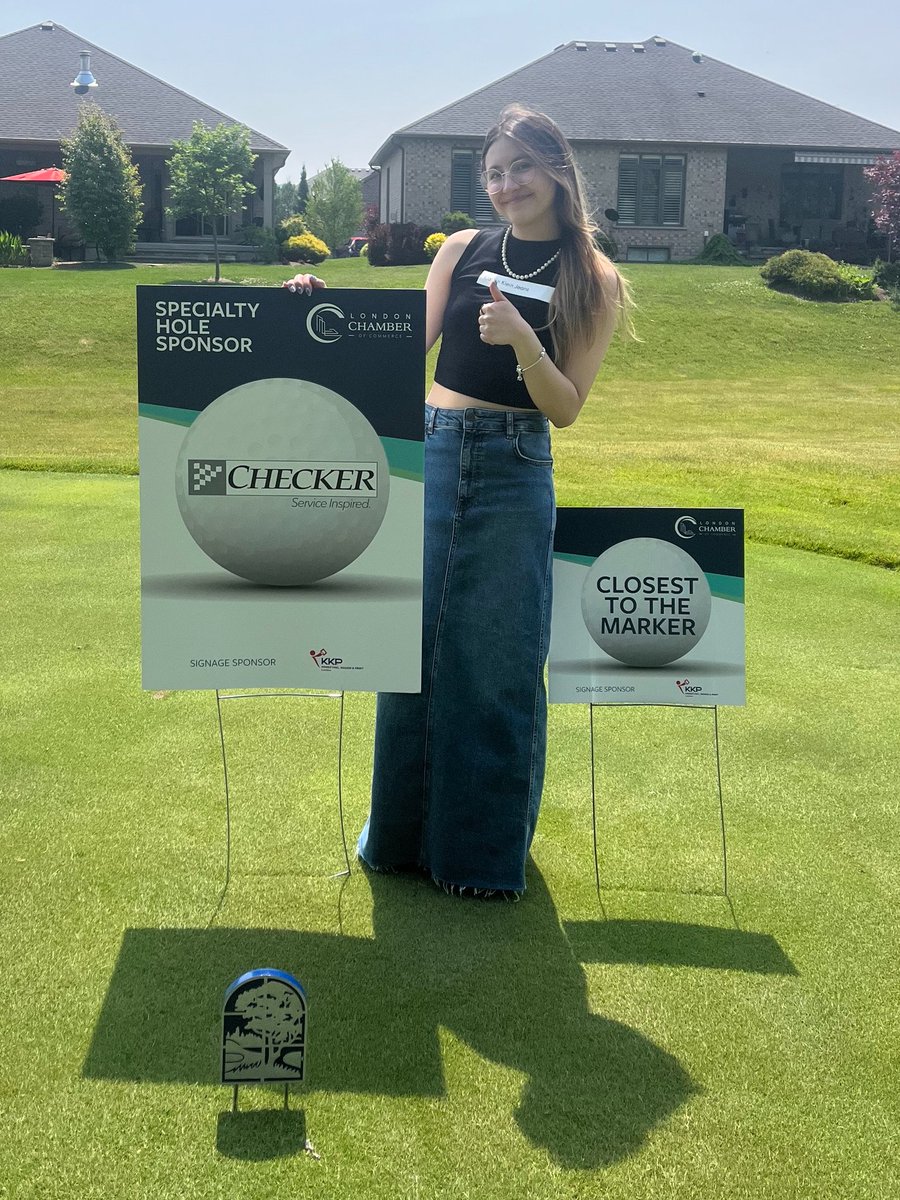 CheckerLdn's tweet photo. We were very proud to sponsor the 13th hole at the @LdnOntChamber 57th Annual Past Presidents’ Golf Classic at the Riverbend Golf Club!
Thank you to the Chamber for hosting such a wonderful event!
#PastPresidentsGolfClassic #GoChecker #Ldont https://t.co/CuEogvJtt5