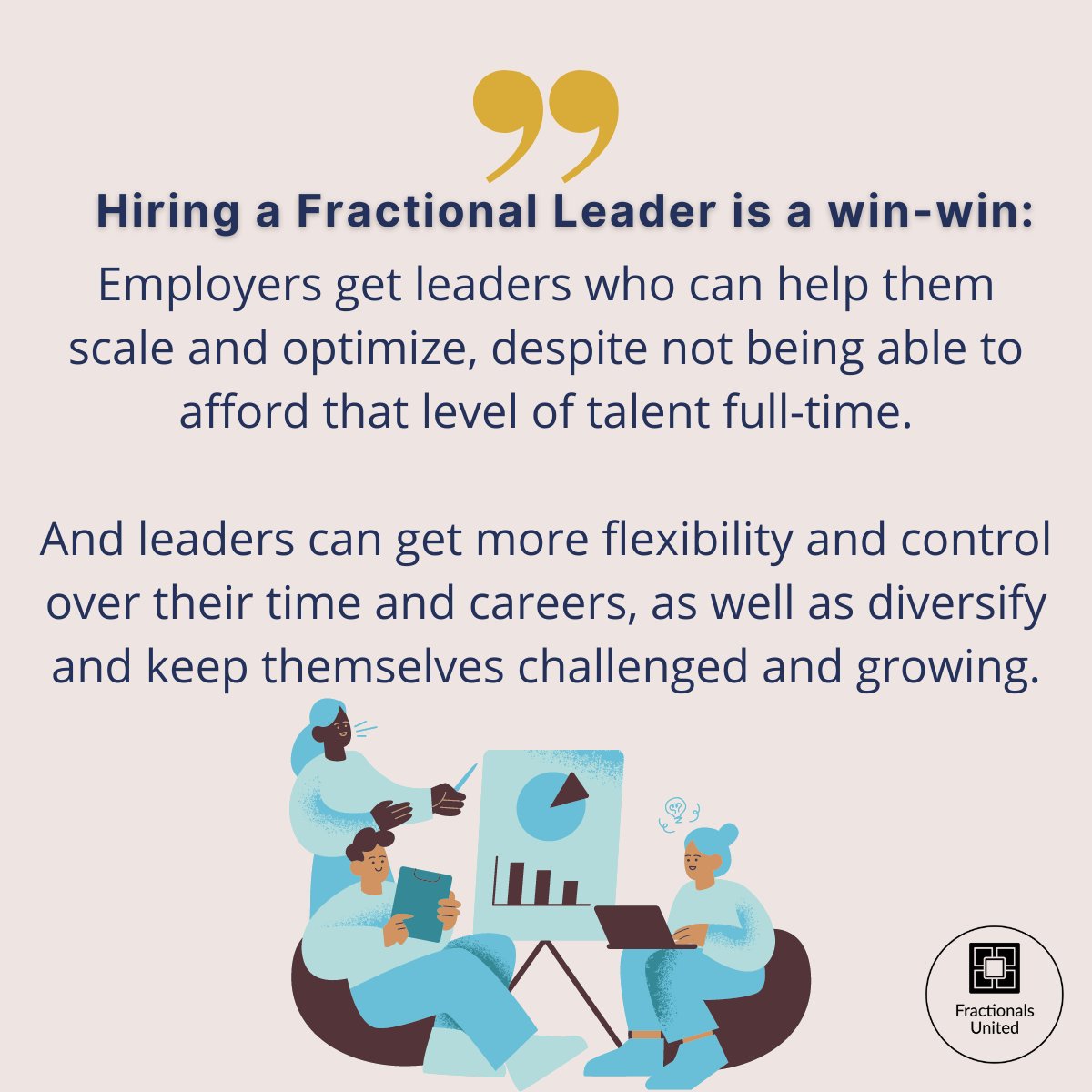 Hiring a Fractional Leader is definitely a win-win situation for both the employers as well as the leaders. 
#fractionalleader #fractionalexecutive #fractionalsunited #leadership