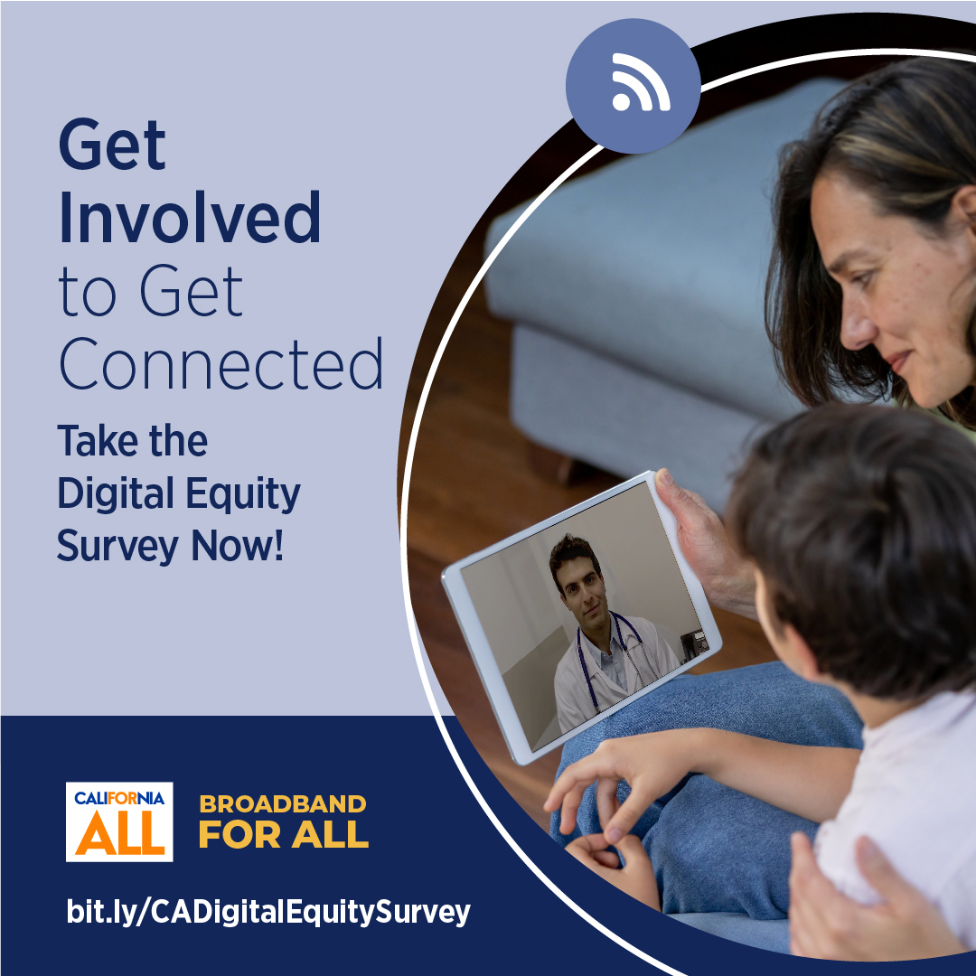 Having access to the internet can mean landing a better job, getting an education, seeing the right doctor, and staying in touch with family and friends. #BroadbandforAll #DigitalEquity

Take the CA Digital Equity Survey before June 30 
➡️: bit.ly/CADigitalEquit…