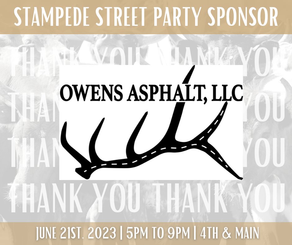 pccchamber's tweet photo. Another Thank You to a Stampede Street Party sponsor @owensasphalt! If you get a drink from any of our alcohol vendors your drink will come in one of their branded cups! Without cups, there wouldn't be drinks! Thank you Owens Asphalt! https://t.co/g62oYr0qAf