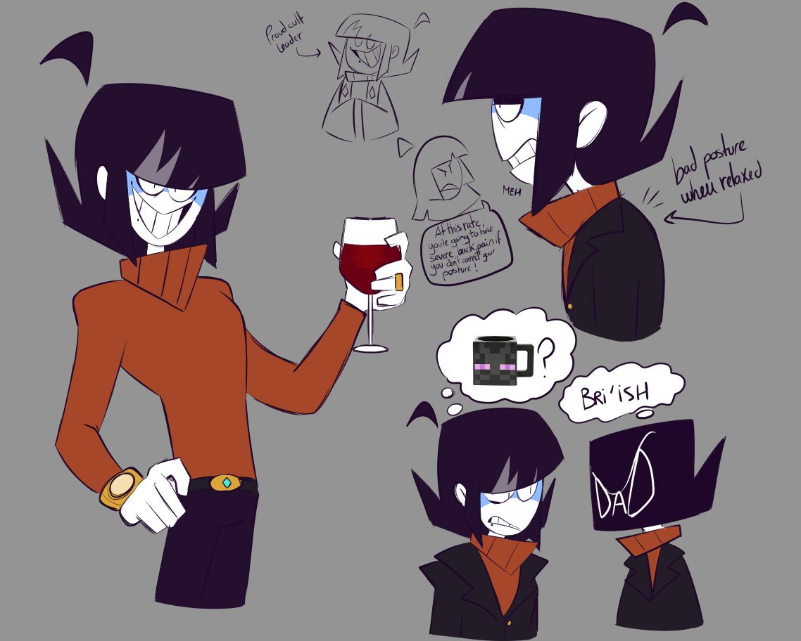 More of my Skid's father design (was he called Atticus? idk) 
#spookymonth #spookymonthfanart