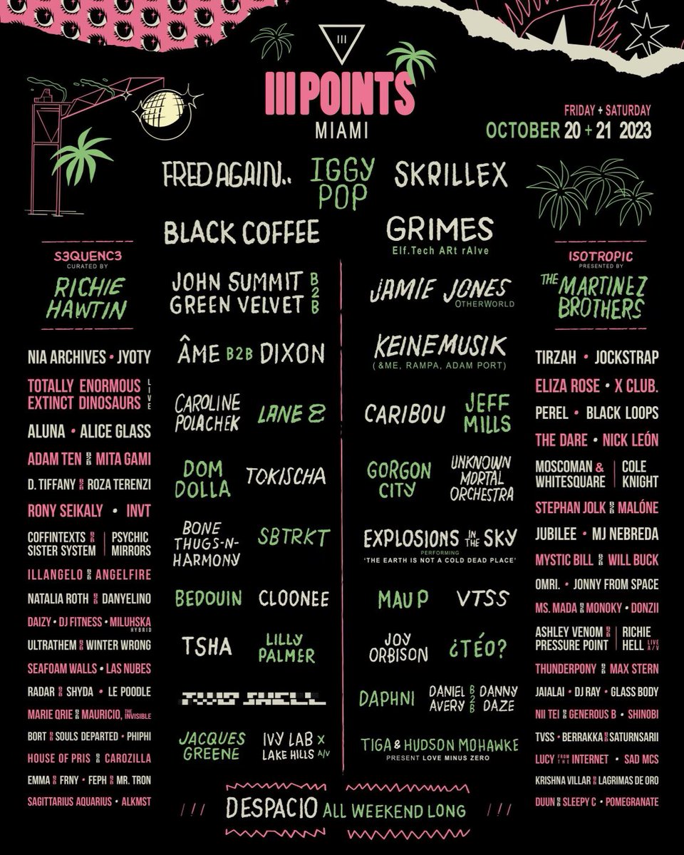 Miami! So excited to be back this October for @iiiPoints 🖤 Tickets on sale this Thursday at the link in my bio. 🐇