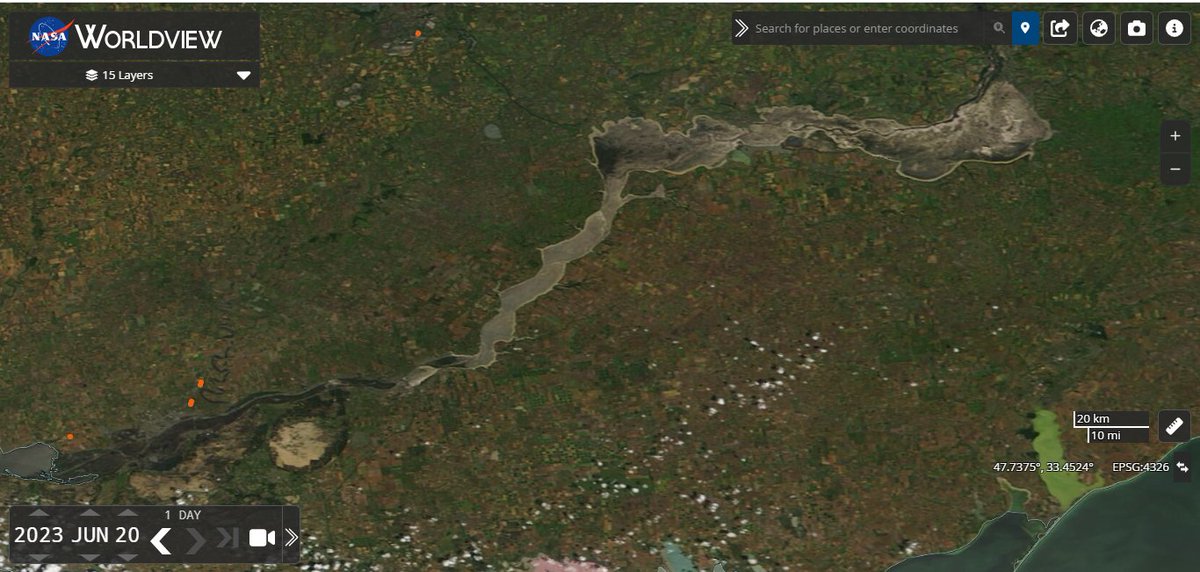 BBC__Watch's tweet image. According to #NASAWorldview, something happened to #RiverDnipro between 19th &amp;amp; 20th June: worldview.earthdata.nasa.gov/?v=31.94078405…