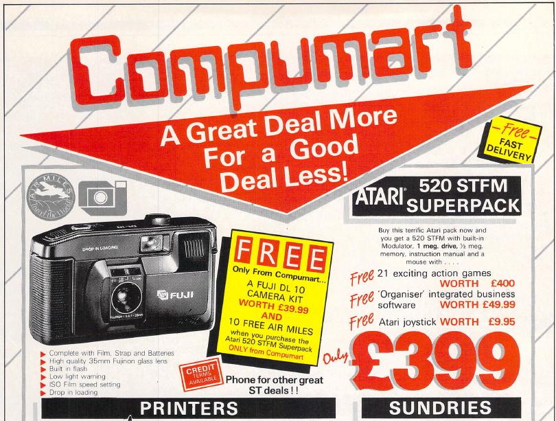 Atari_VB_Pod's tweet photo. #Atari #AtariST #Atari520STFM
Atari STFM Super Pack. Summer 1989
520STFM + 21 Games + More + Joystick + ... A 35MM Camera! and 10 free AIR Miles. https://t.co/db0gNzJwlB