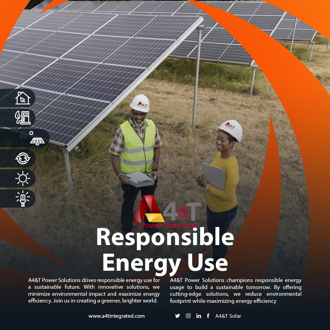 Power up responsibly and embrace a greener tomorrow with A4&T Power Solutions. Together, let's make every watt count for a sustainable future. 💡🌍 #ResponsibleEnergy #Sustainability #A4TPowerSolutions
