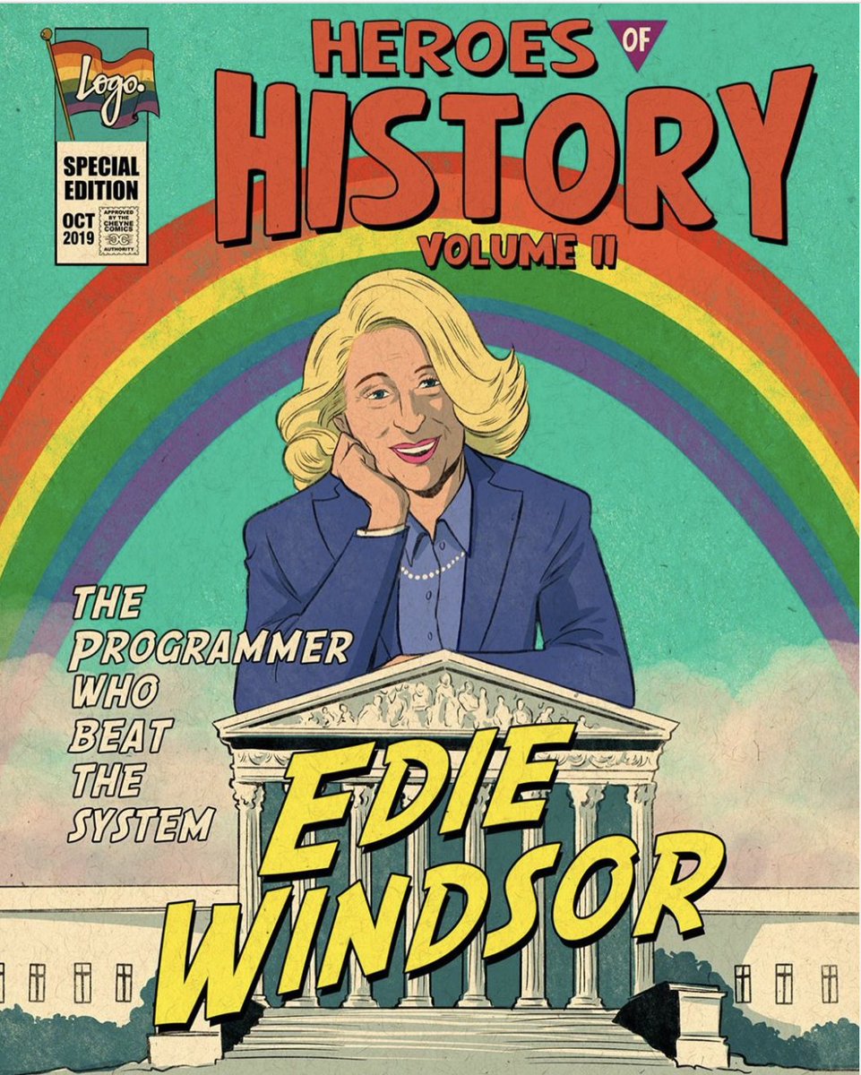 Today we recognize Edie Windsor Day, and honor Edie's legacy as an activist and founding member of The Center. 

Incredible artwork by <a href="/artbycheyne/">Art By Cheyne</a> for @logotv 💞 💟 🏳️‍🌈 🔮 🌈 🌀