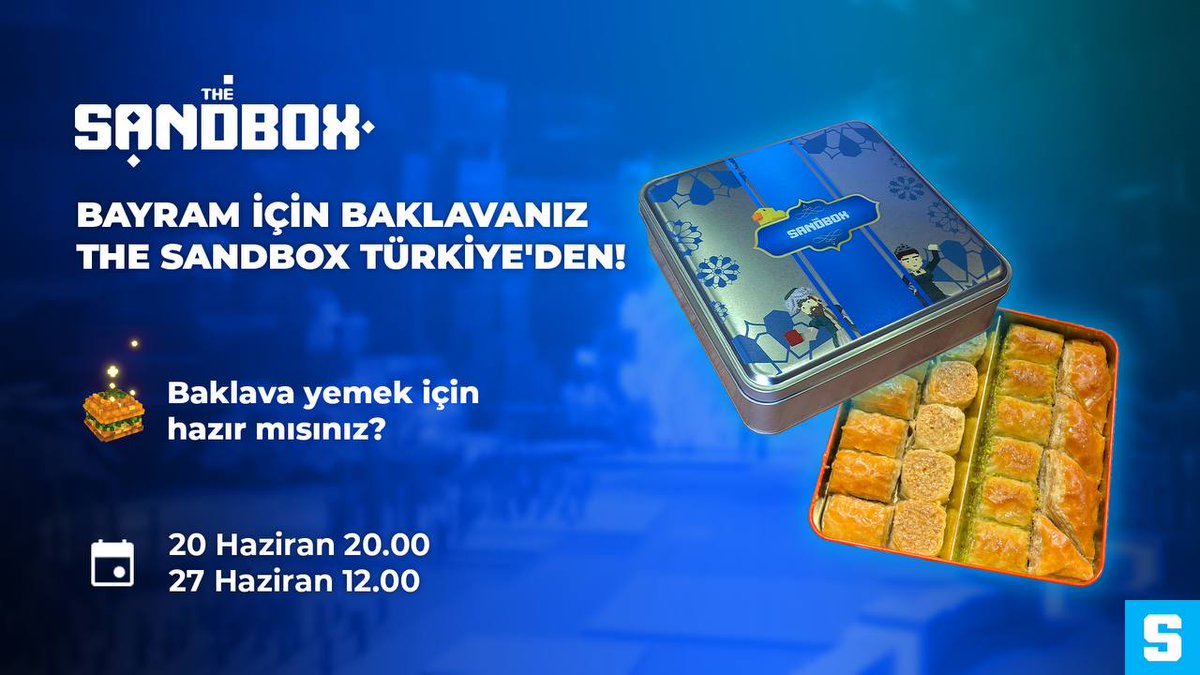 Bayram için Baklavalarınız #TheSandbox Türkiye’den! 🇹🇷

Hazır mısınız?😎Şimdiden iyi bayramlar❤

🎁2 şanslı kullanıcının The Sandbox markalı baklava kutusu bizden! RT + Takip + 3 arkadaşınızı ETİKETLEYİN!🔥