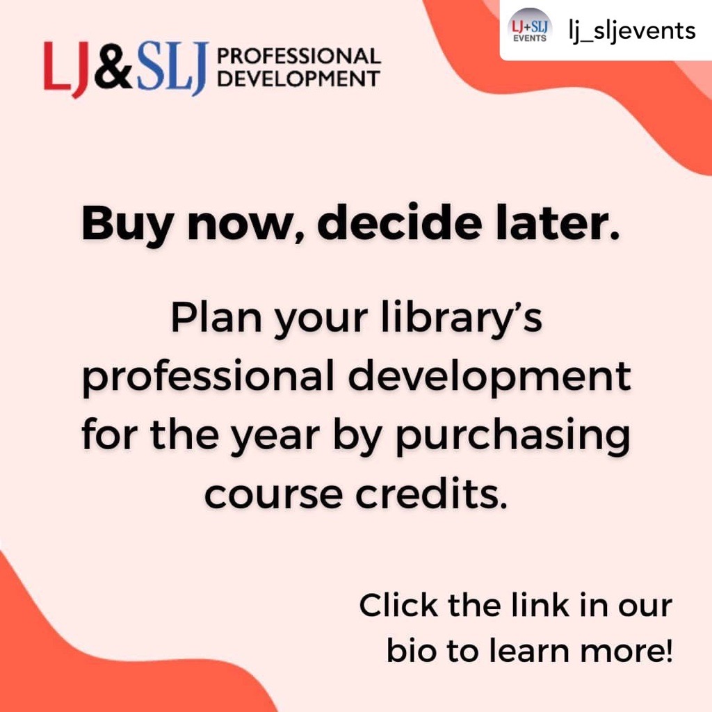LibraryJournal's tweet image. Repost from: @lj_sljevents:
Let us help make your budgeting season easier with course credit packages! Allocate course tickets to your staff as needed and apply to our full roster of courses. Request more information: hubs.la/Q01V511J0 #LibraryLeadership #LibraryManagement