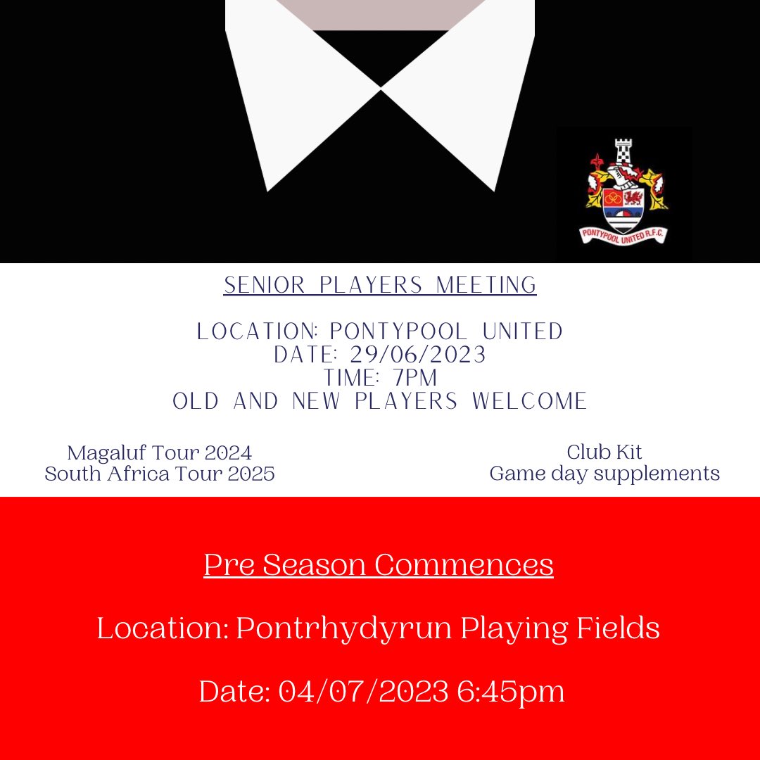 PontypoolUnite's tweet photo. New &amp; Old players welcome 🏉🏉🏉 https://t.co/B7Ustzx6BD
