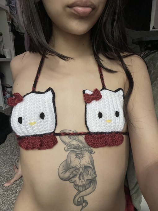 hello kitty crotchet bikini top,  freehanded by yours truly 🎀 https://t.co/th1xTvB3ZG<a href="/tag/6thocean"class="tags"><span>#6thocean</span></a>