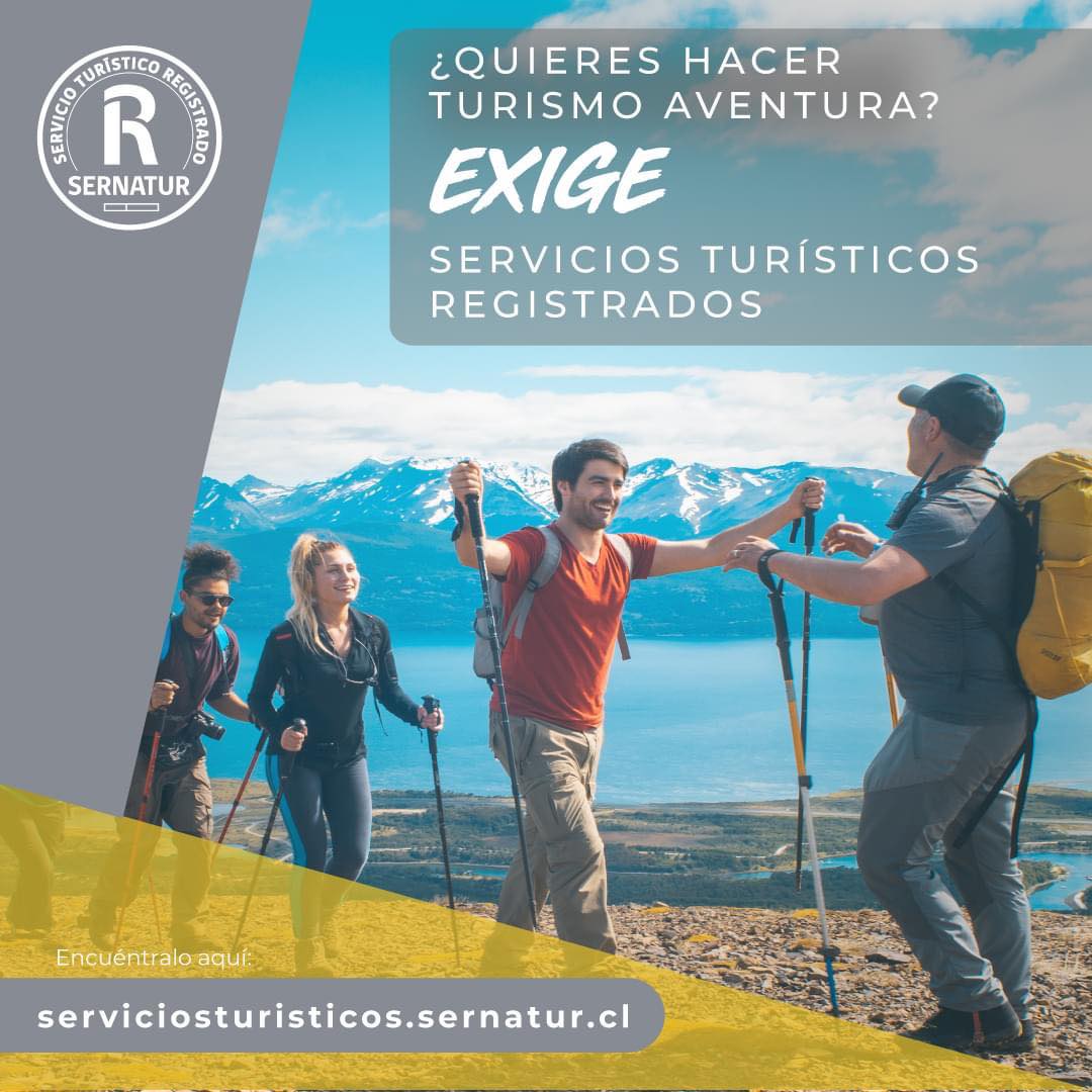 Si quieres vivir la aventura, que sea en un servicio turístico registrado 🏄‍♀️🧗‍♂️⛷️🚵‍♀️
Elige ➕ calidad ➕ confianza ➕ turismo✨
Encuentra toda la oferta turística formal del país en serviciosturisticos.sernatur.cl ✅
¿Dudas y consultas?
☎️ 600 600 6066
📩 turismoatiende@sernatur.cl
#SelloR