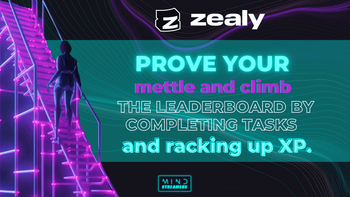 Zealy Quests are now live! 🚀

Conquer quests for a chance to win a stunning $20,000 USDT prize pool!

zealy.io/c/mindstreamer…

#nft #mindstreamers #metaverse #blockchain #crypto #virtualreality #mindset #zealy