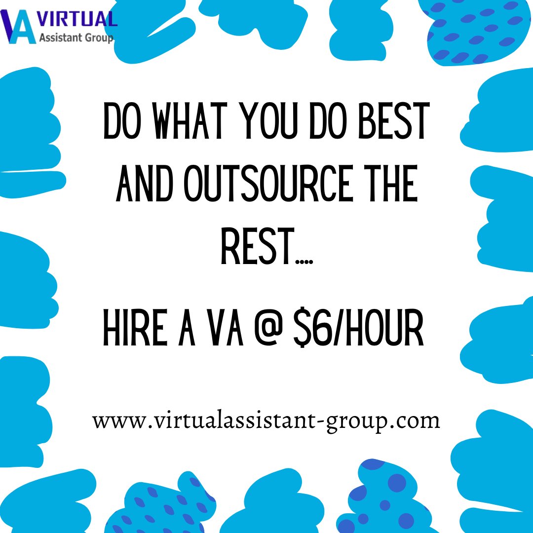 group_assistant's tweet photo. Unlock Your Business's Potential with Outsourcing Excellence!
 Book a VA at $6/hr : https://t.co/1IOaENaM9L
 e-mail : nitin@virtualassistant-group
Website : https://t.co/9YyJ0bNEIA
 #virtual #assistant #virtualassistantgroup #virtualassistant #remoteteams #smallbusinesshelp https://t.co/bbAdwEA820