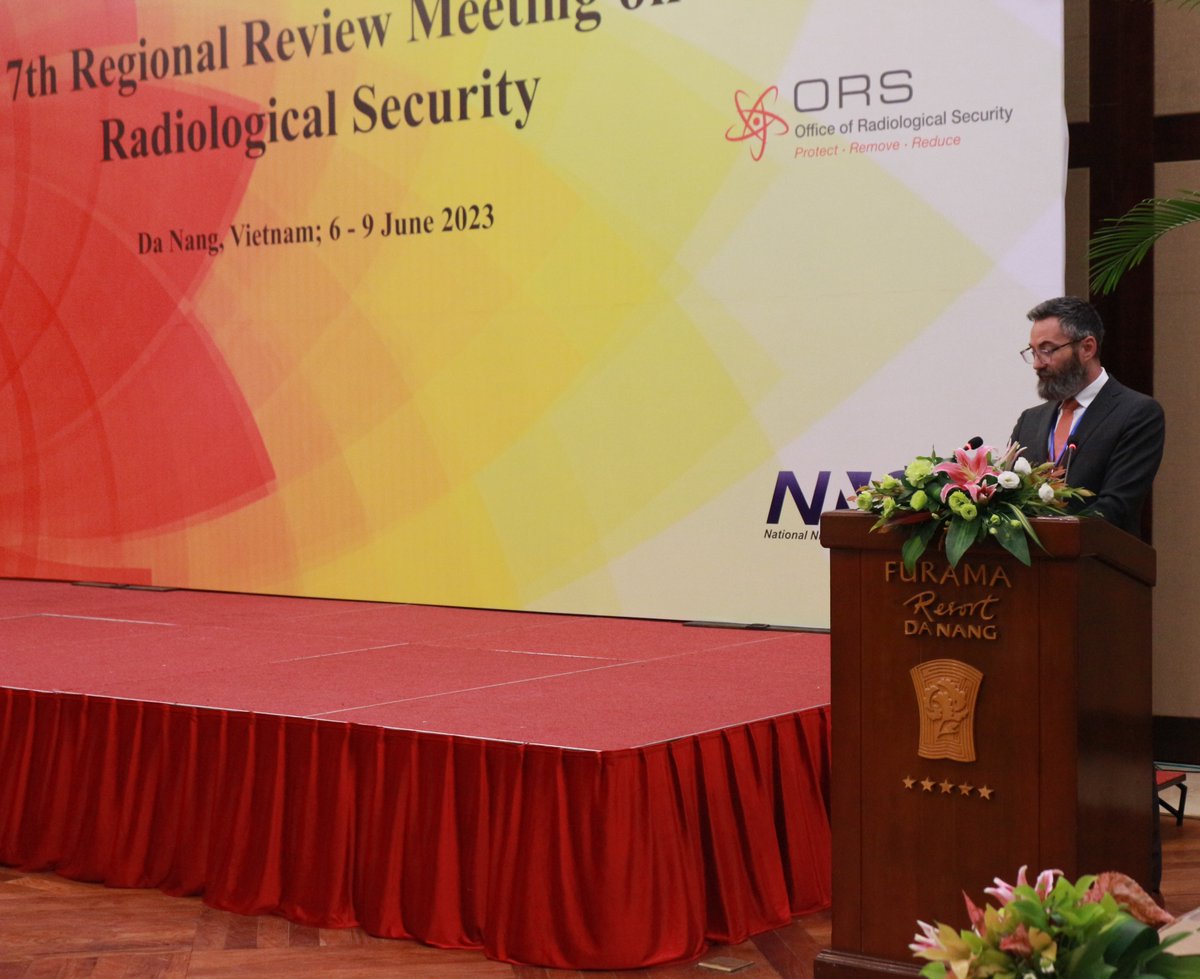 NNSANews's tweet photo. This month, #NNSA’s Office of Radiological Security partnered with the Vietnam Agency for Radiation and Nuclear Safety to co-host the Seventh Regional Review Meeting on Radioactive Source Security in Da Nang, Vietnam. #ORS #RadiologicalSecurity #ProtectRemoveReduce https://t.co/JxL7r8mWD4