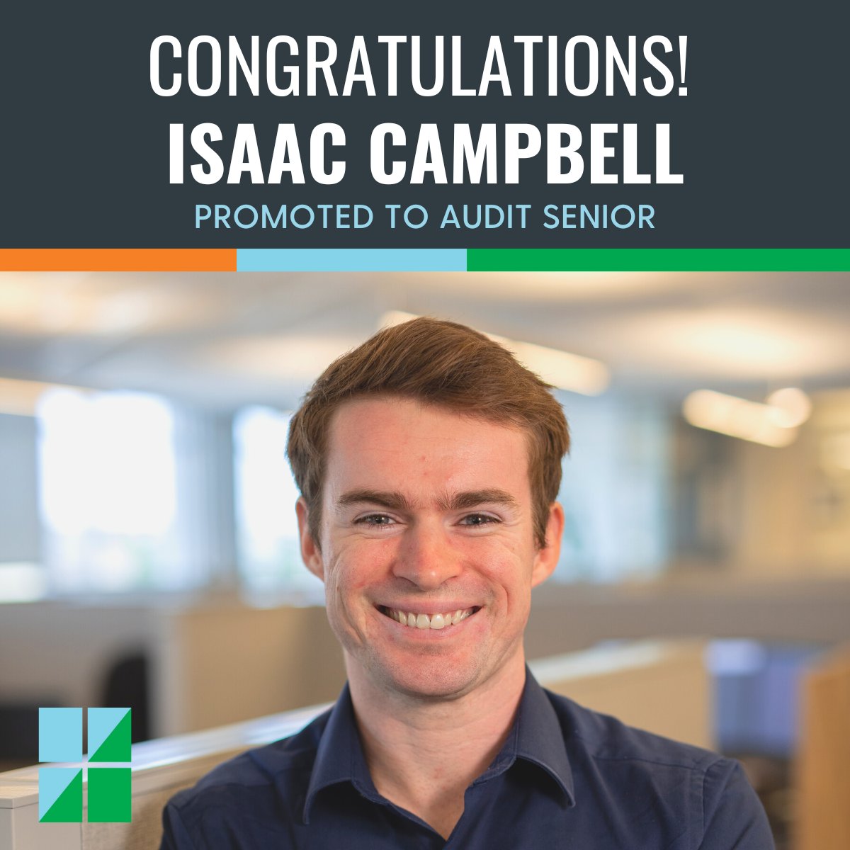 Join us in congratulating Isaac Campbell on his recent promotion to #Audit Senior!  Well done Isaac!  #LifeAtLarson #StrengthInNumbers