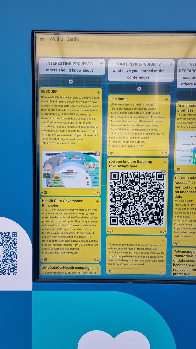 Check out our <a href="/RESCUER2020/">RESCUER</a> project displayed on the digital wall of Berlin! At #dfh23, we're showcasing RESCUER—a must-know project. Data harmonization enables effective healthcare data sharing across multiple sources.