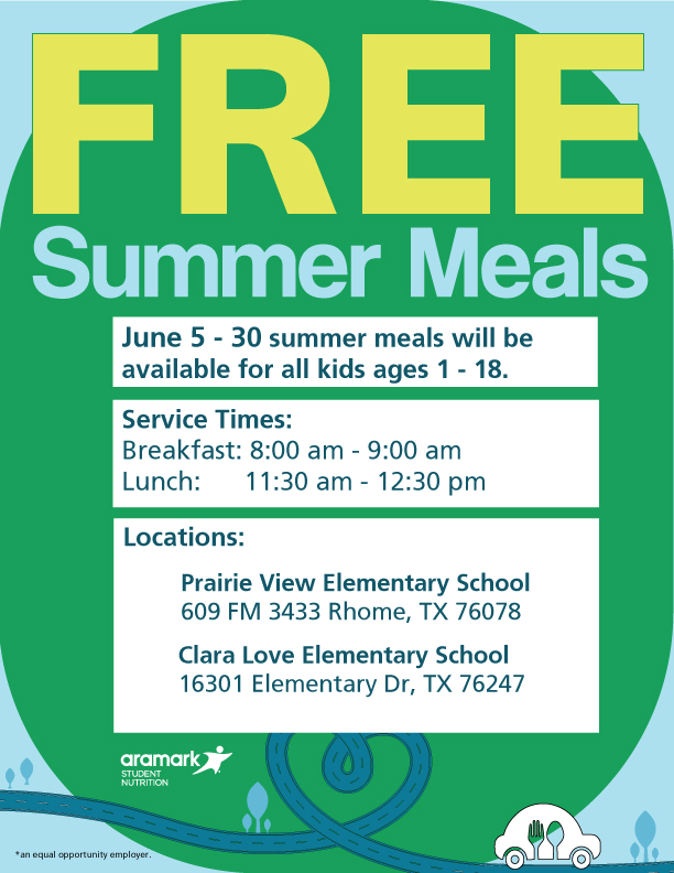 Northwest ISD Child Nutrition (@nisdfoodserv) on Twitter photo Ending Soon! ***Students are required to receive meals inside and eat in the cafeteria.*** Dates: June 5 - 30, 2023 (M-F only) Locations: Prairie View ES & Love ES Times: Breakfast 8am - 9am, Lunch 11:30am - 12:30pm
<a href="/NorthwestISD/">Northwest ISD</a> Ending Soon! ***Students are required to receive meals inside and eat in the cafeteria.*** Dates: June 5 - 30, 2023 (M-F only) Locations: Prairie View ES & Love ES Times: Breakfast 8am - 9am, Lunch 11:30am - 12:30pm
<a href="/NorthwestISD/">Northwest ISD</a>