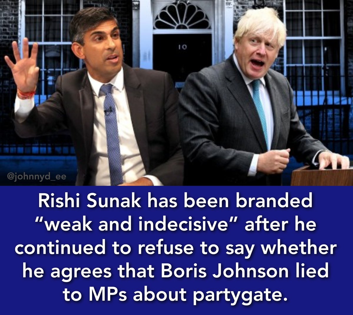 🚨 @RishiSunak is a pathetic excuse of a leader. 

Now we wait for his excuse for dodging tomorrows #PMQs - which is probably inevitable. 

#SunakTheCoward #SunakOut #RishiSunak 
#BorisJohnson #BorisTheLiar 
#ToriesUnfitToGovern #ToryCriminals  #PartyGateReport

 💻@HuffPost