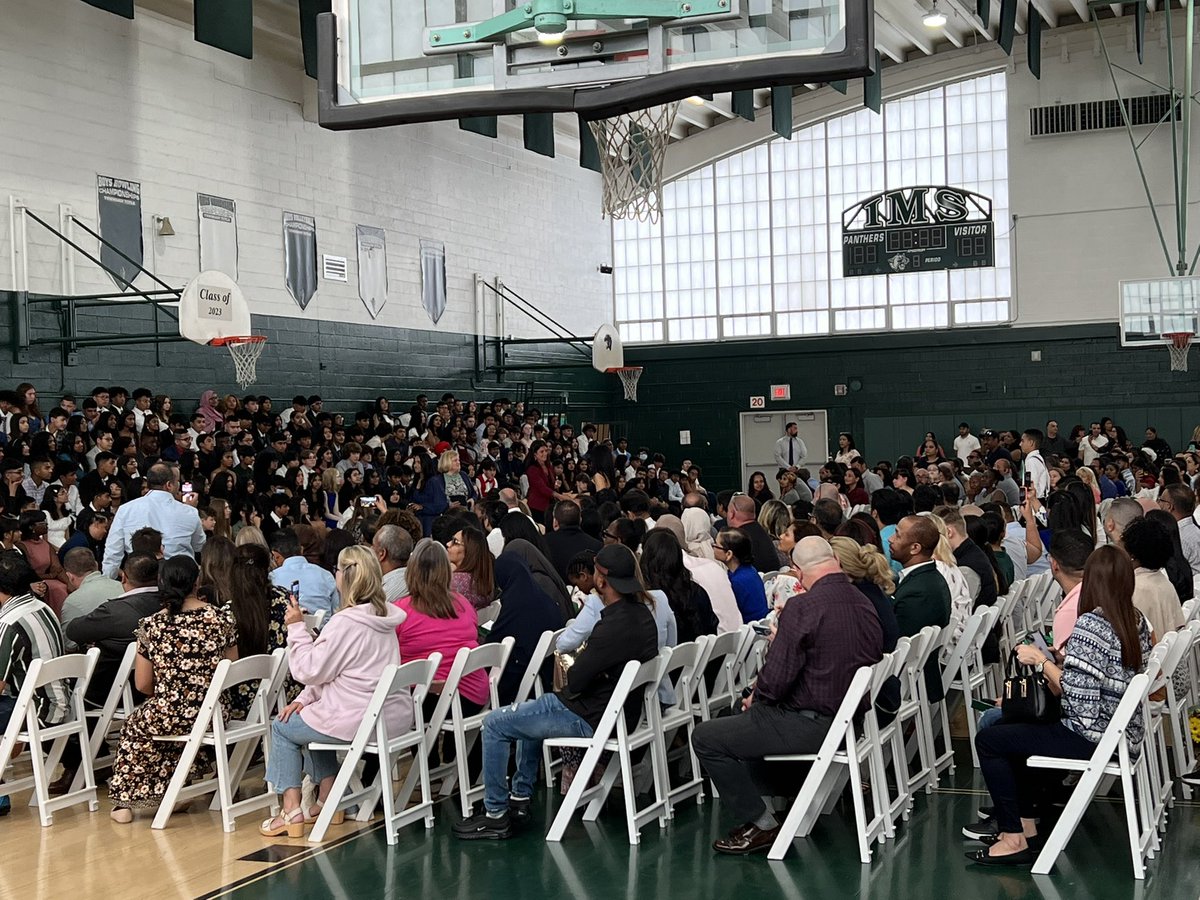 mr_degraw's tweet photo. We had a full house today as we wish all the best of luck to our graduating Panthers as they get promoted to high school. Believe in your dreams and you can achieve anything… @IselinMiddle #classof2023 #middleschoolpromotion https://t.co/3yrpWMSB5Q