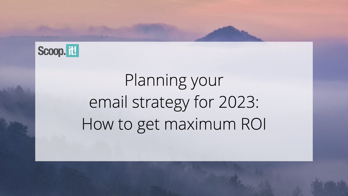Planning Your Email Strategy for 2023: How to Get Maximum ROI #emailstrategy #emailmarketing #email #ROI hubs.ly/Q01TW34v0