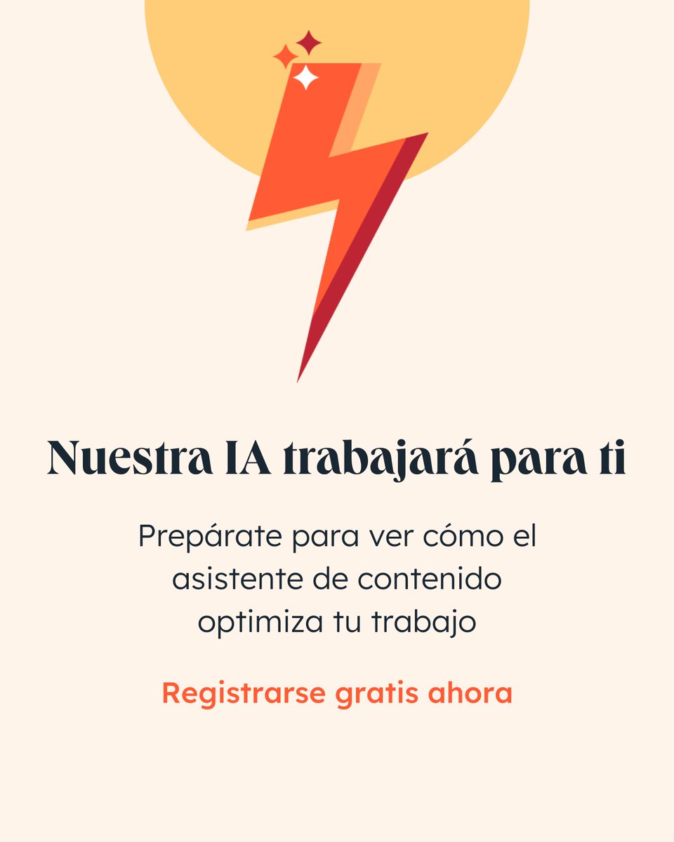 HubSpotEspanol's tweet photo. ¡Terminó la espera!⌛ Nuestro asistente de contenido ya está disponible para todas las cuentas⚡

👀Encuéntralo en tu portal de HubSpot y usa el poder de la IA para idear, crear y compartir contenido a la velocidad de la luz

Pruébalo de forma gratuita: https://t.co/LxWFd8K5Td https://t.co/jgDXWepQsP